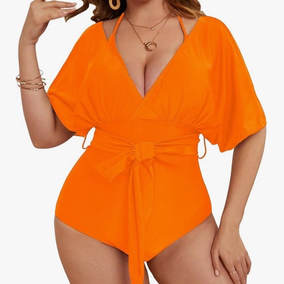 MakeMeChic Women's Plus Size Bathing One Piece Swimsuit 2X Make Me Chic - Picture 5 of 5